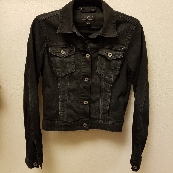 lucky brand black denim jacket